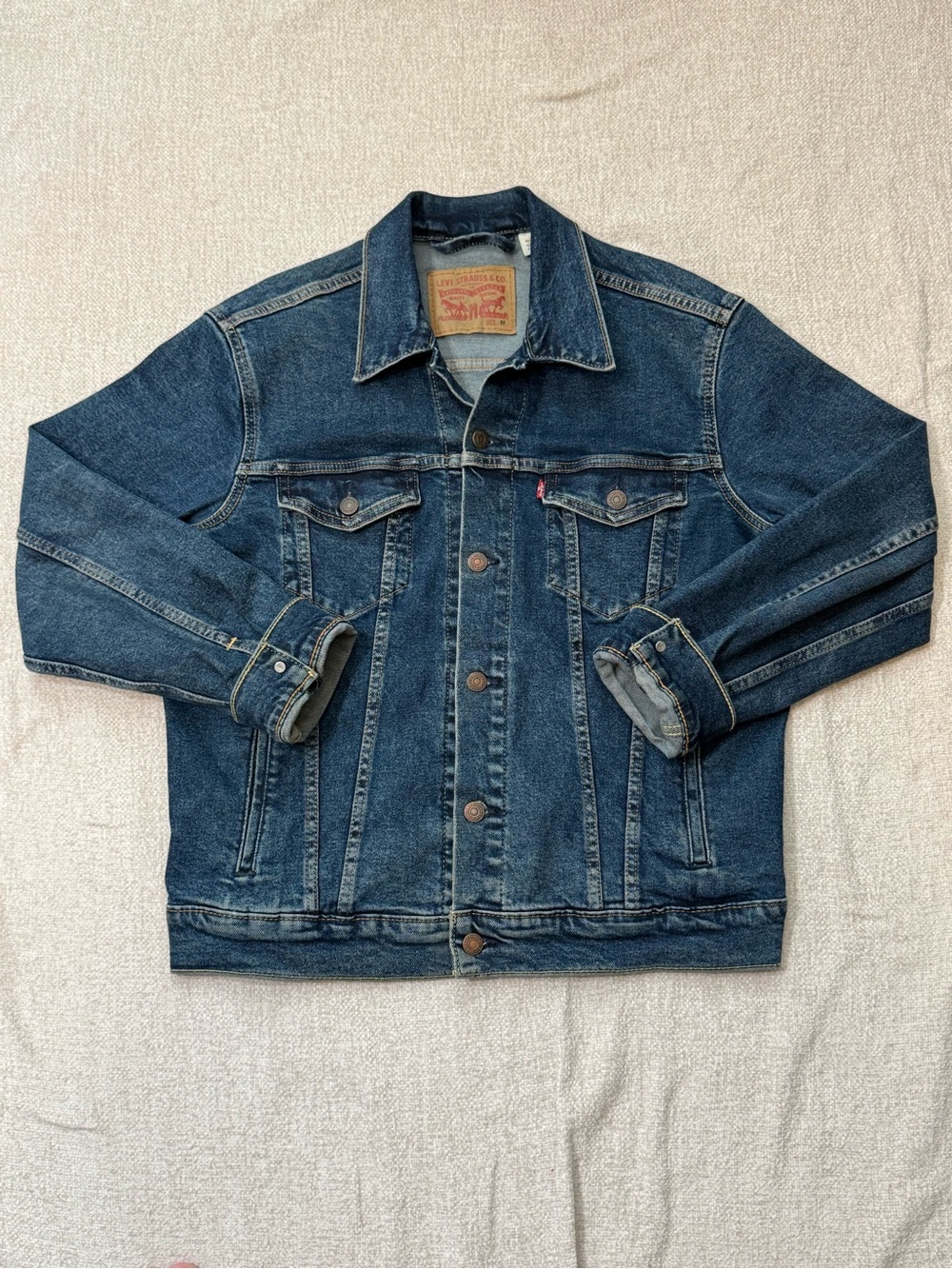 Levi’s Men’s M Denim Trucker Jacket Blue Workwear Western Americana